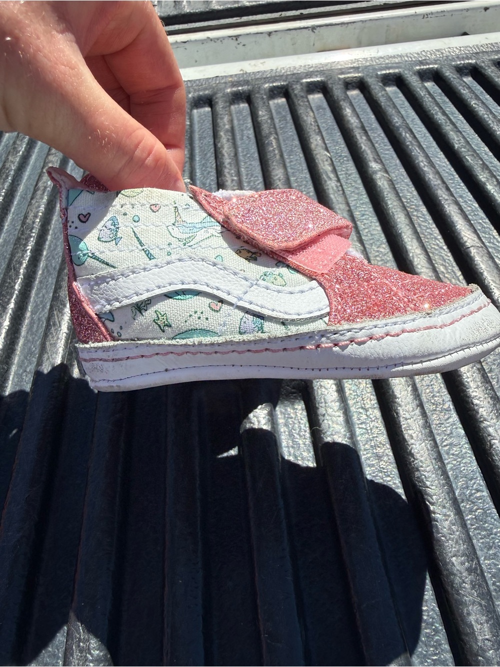 Vans toddler Pink Glitter High-Top Sneakers